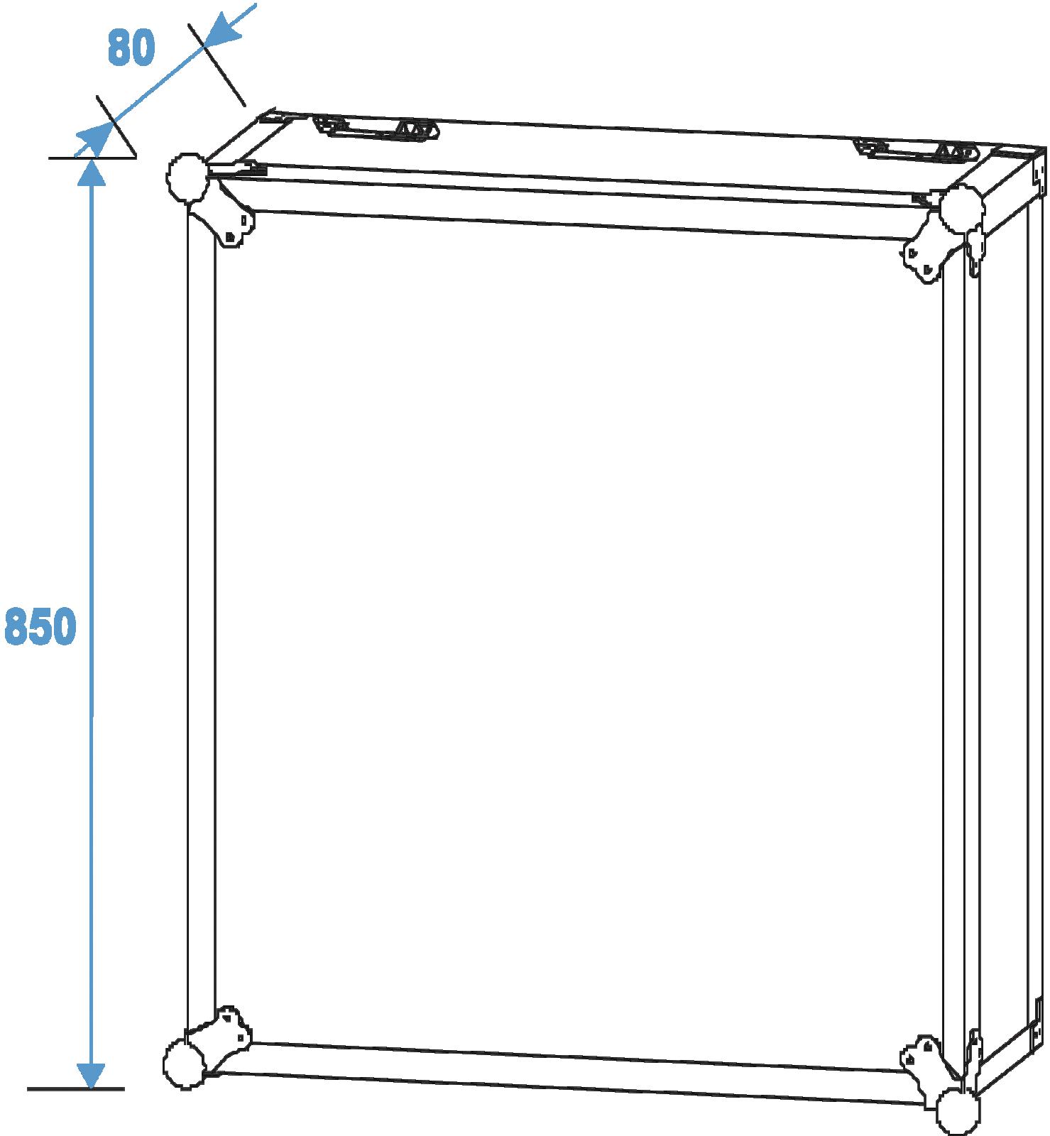Roadinger Rack Profi 18HE 45cm mit Rollen
