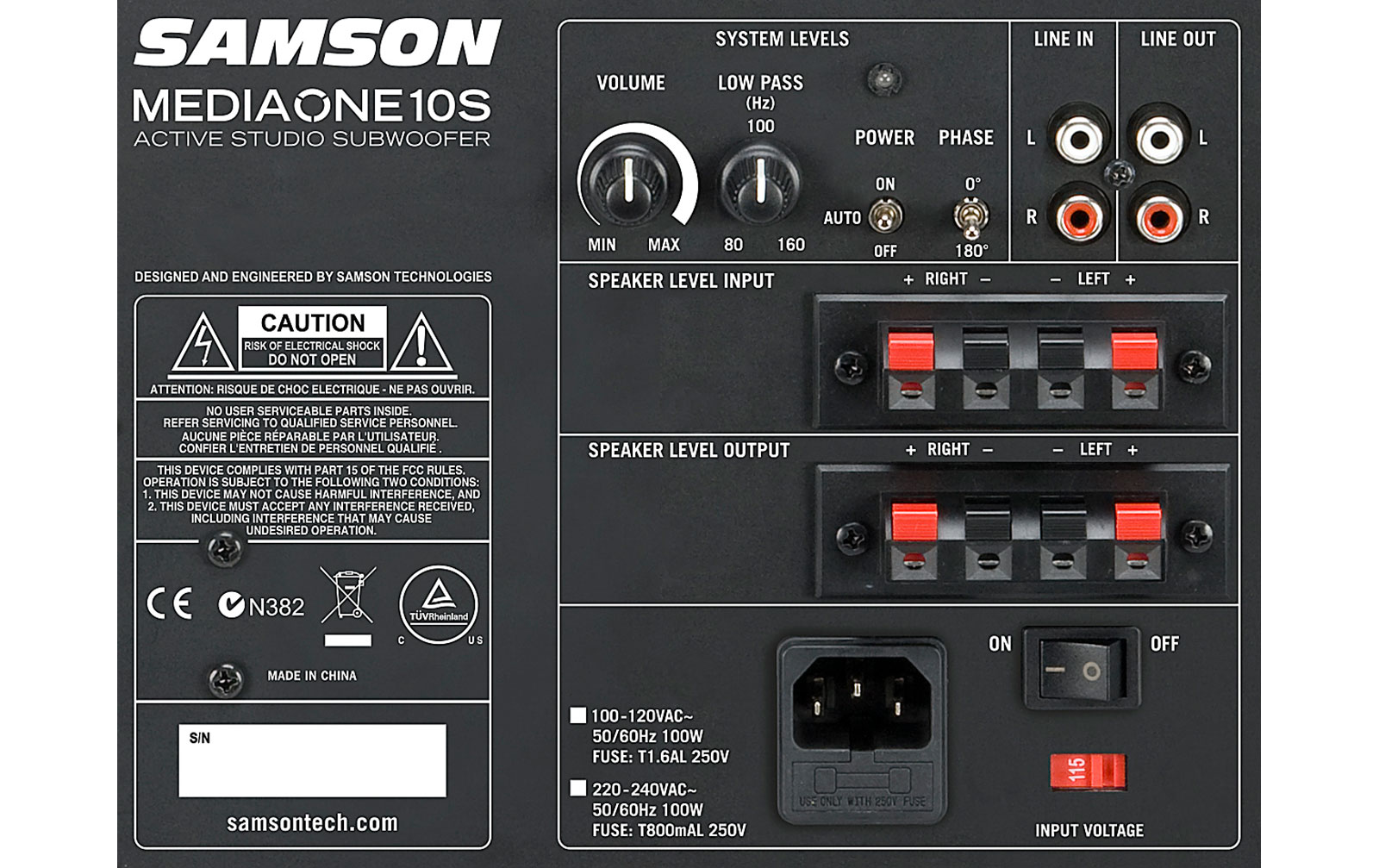 Samson MediaOne 10S Active Studio Subwoofer