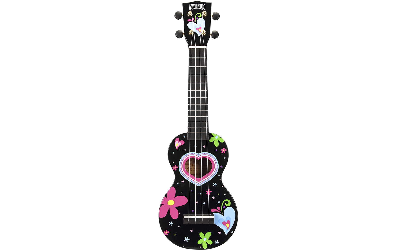 Mahalo Art Ukulele Heart (Black)