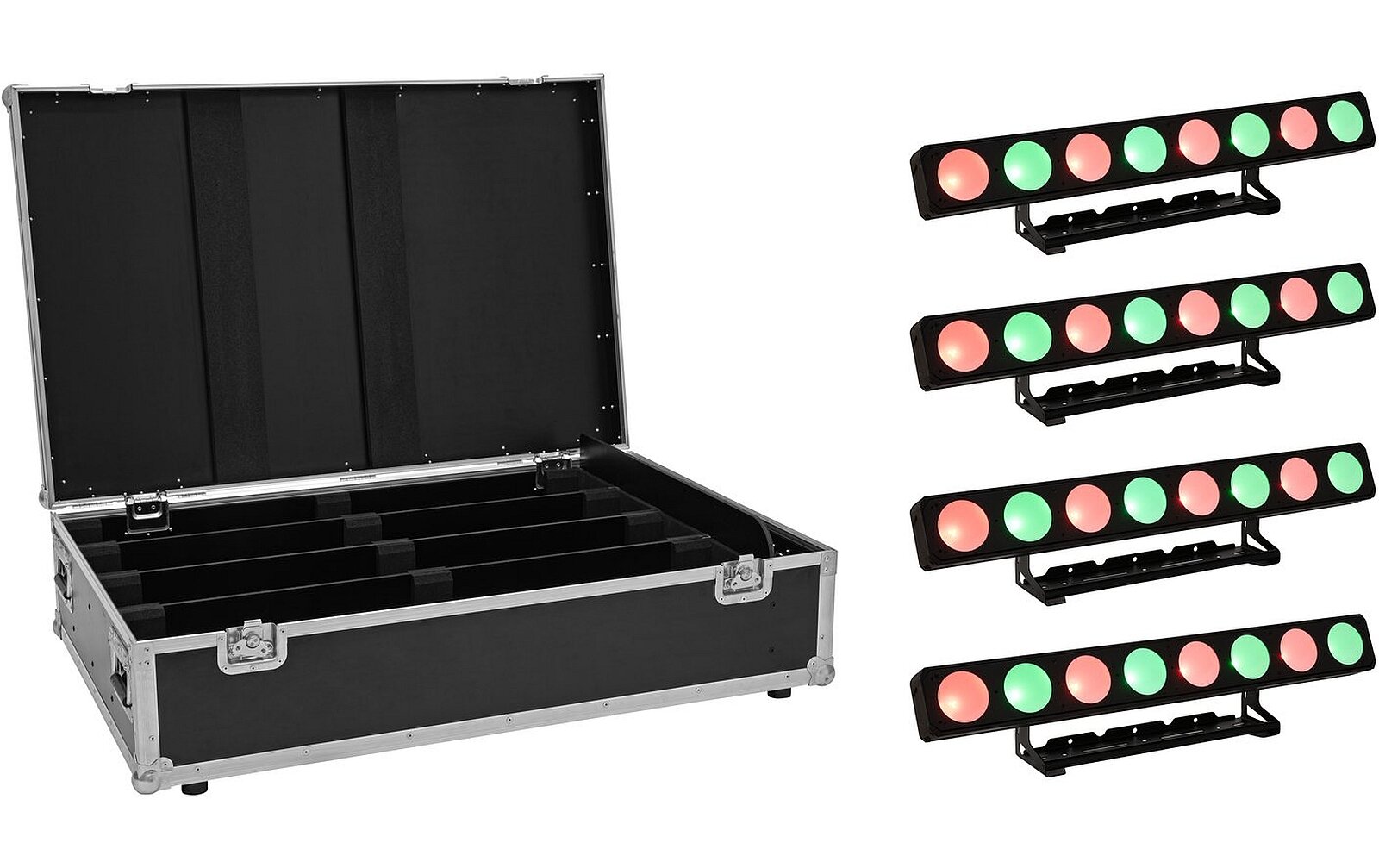 Eurolite Set 4x LED PMB-8 COB QCL 30W Leiste + Case