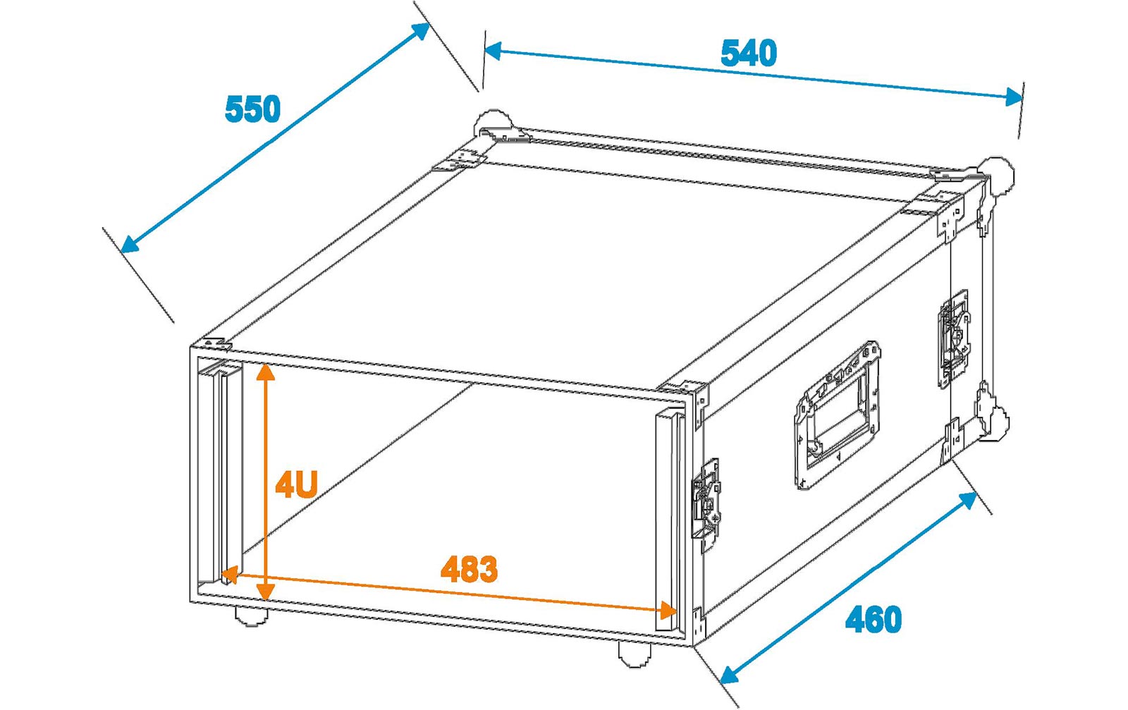 Roadinger Verstärkerrack PR-2, 4HE, 47cm tief