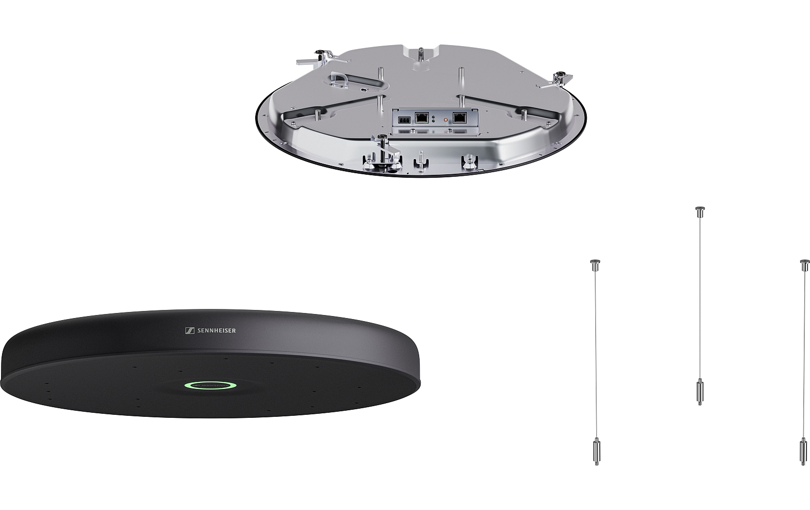 Sennheiser TCC M-S-B TeamConnect Ceiling Medium Decken-Mikrofon-Array schwarz mit Außengehäuse für Aufputzmontage