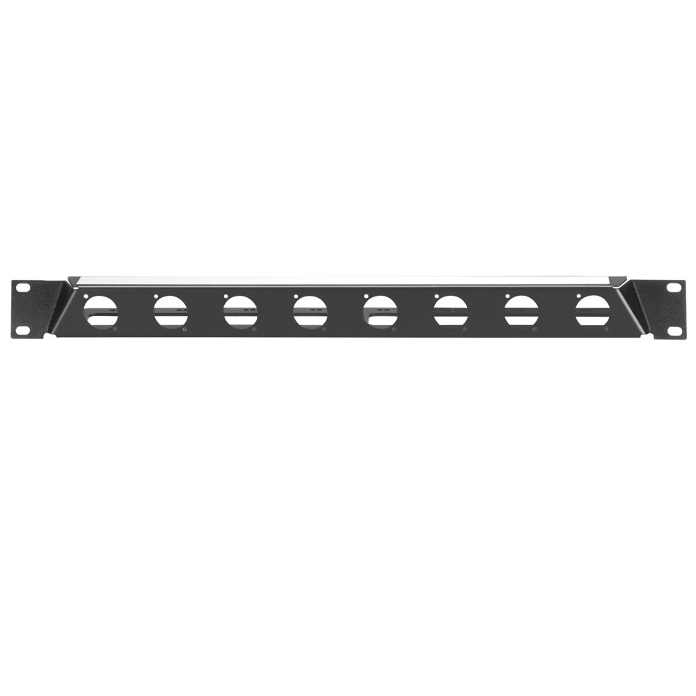 Adam Hall 872230 19" gewinkelte Rackblende für 8x D-TYPE Buchsen