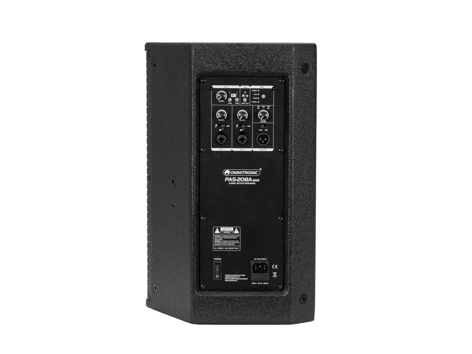 Omnitronic PAS-208A MK4 2-Wege-Top, aktiv, DSP, BT