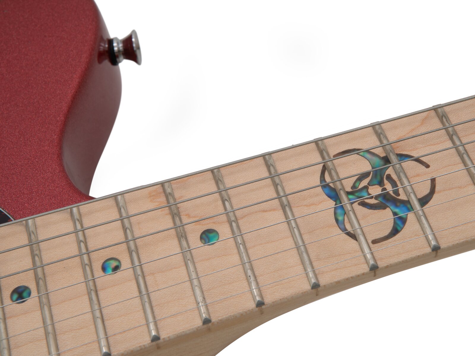 Dimavery TL-501 Modern E-Gitarre, red sparkle