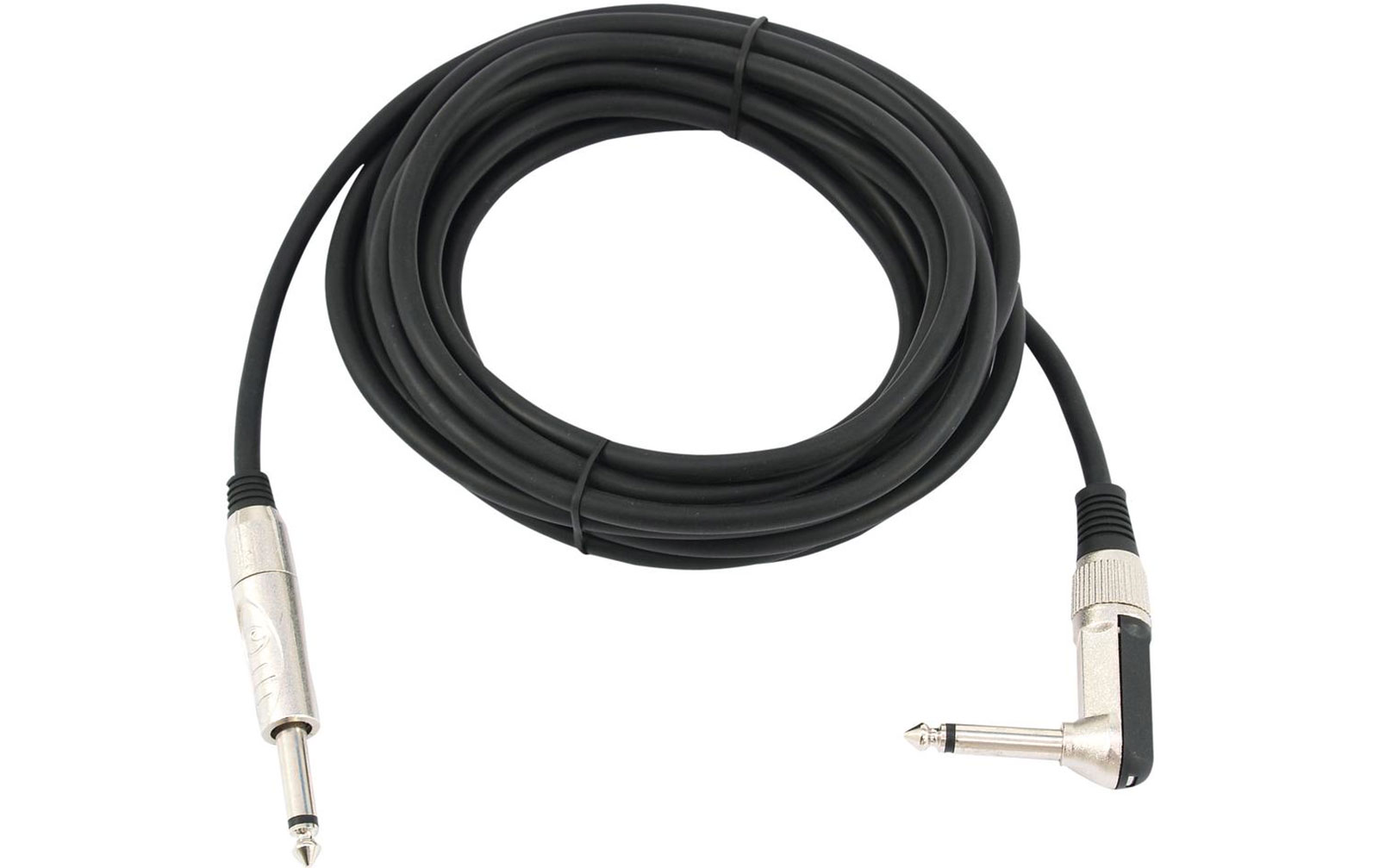Omnitronic Klinkenkabel 6,3 mono 1x 90° 5m, schwarz