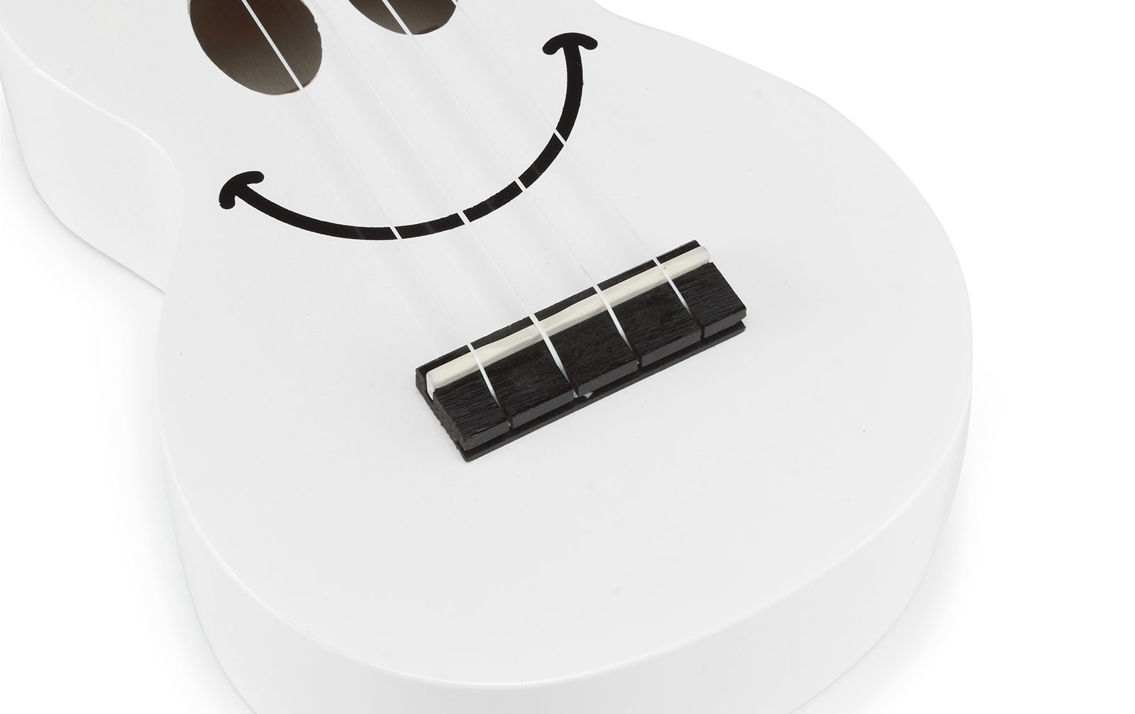 Mahalo Smiley Ukulele White