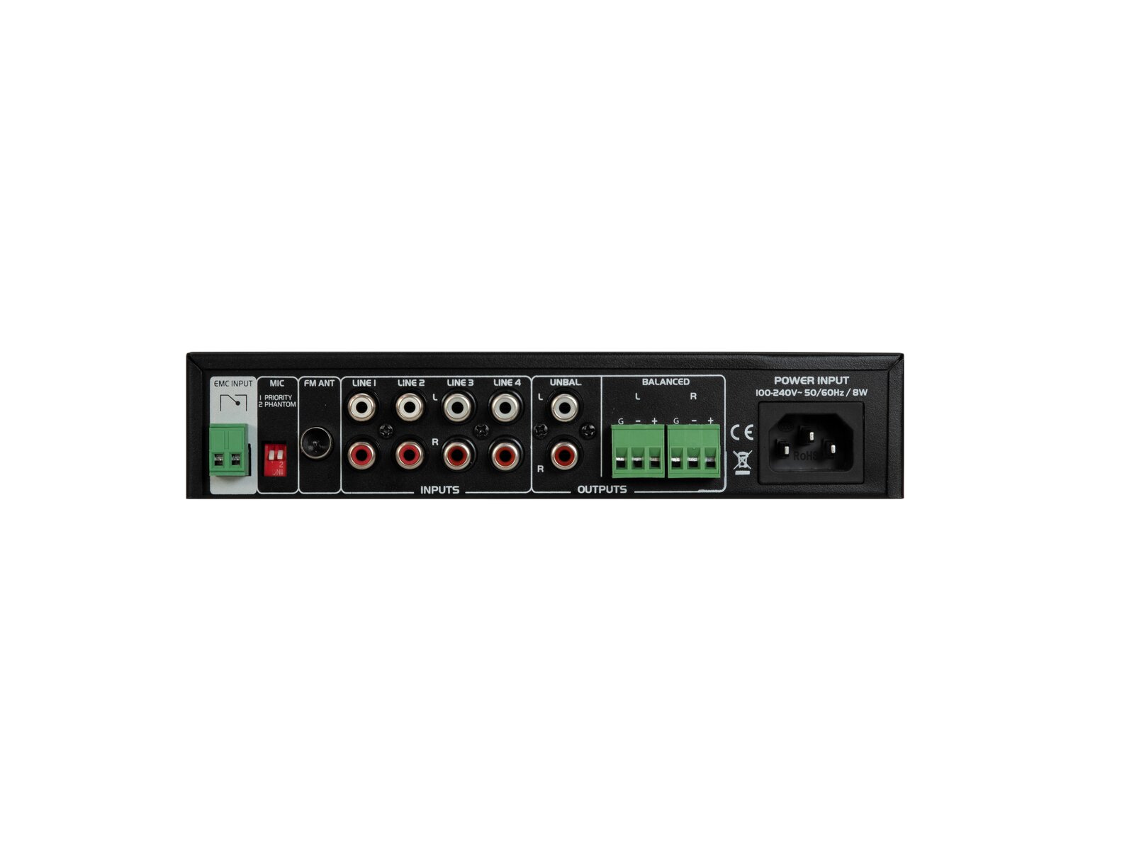 Omnitronic EP-220PS Vorverstärker mit MP3-Player, Bluetooth und FM-Radio 9.5"