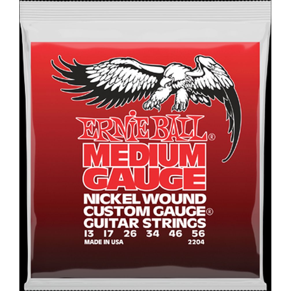 Ernie Ball Saitensatz, Nickel Wound, Medium Gauge 13-56