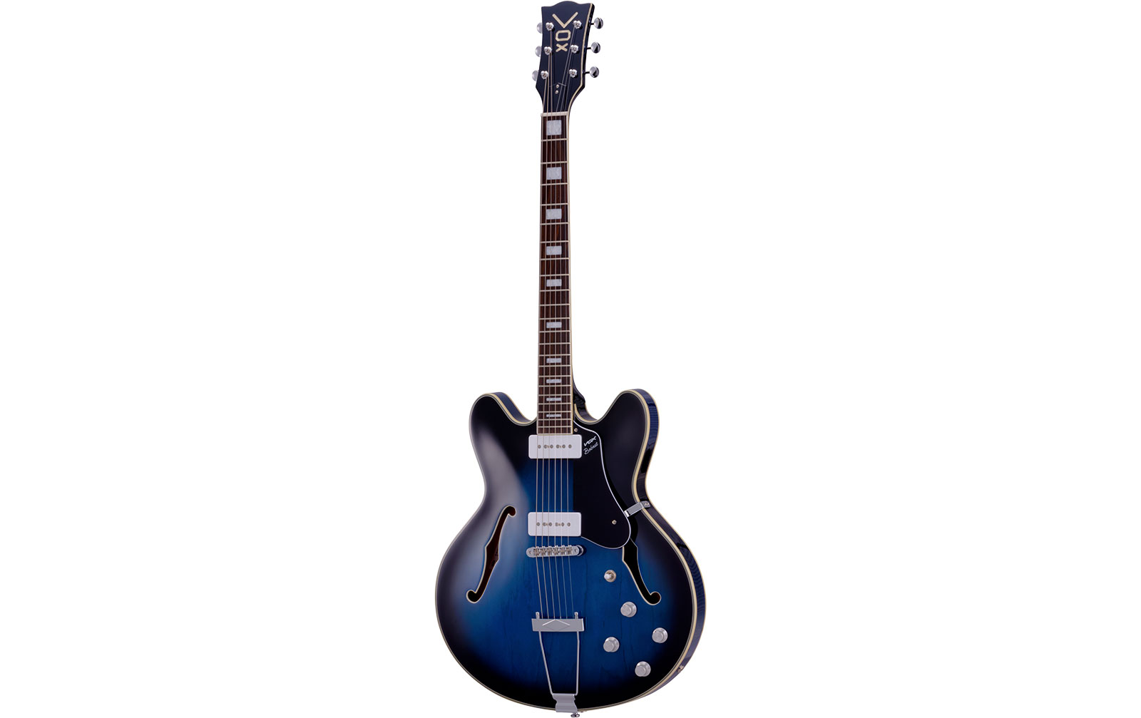 Vox Bobcat V90 Sapphire Blue, halbakustische E-Gitarre inkl. Koffer