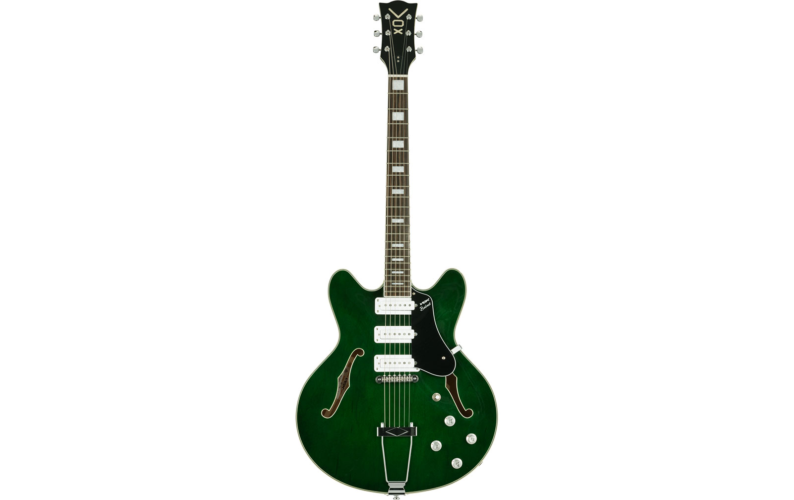 Vox Bobcat S66 Italian Green, halbakustische E-Gitarre inkl. Koffer