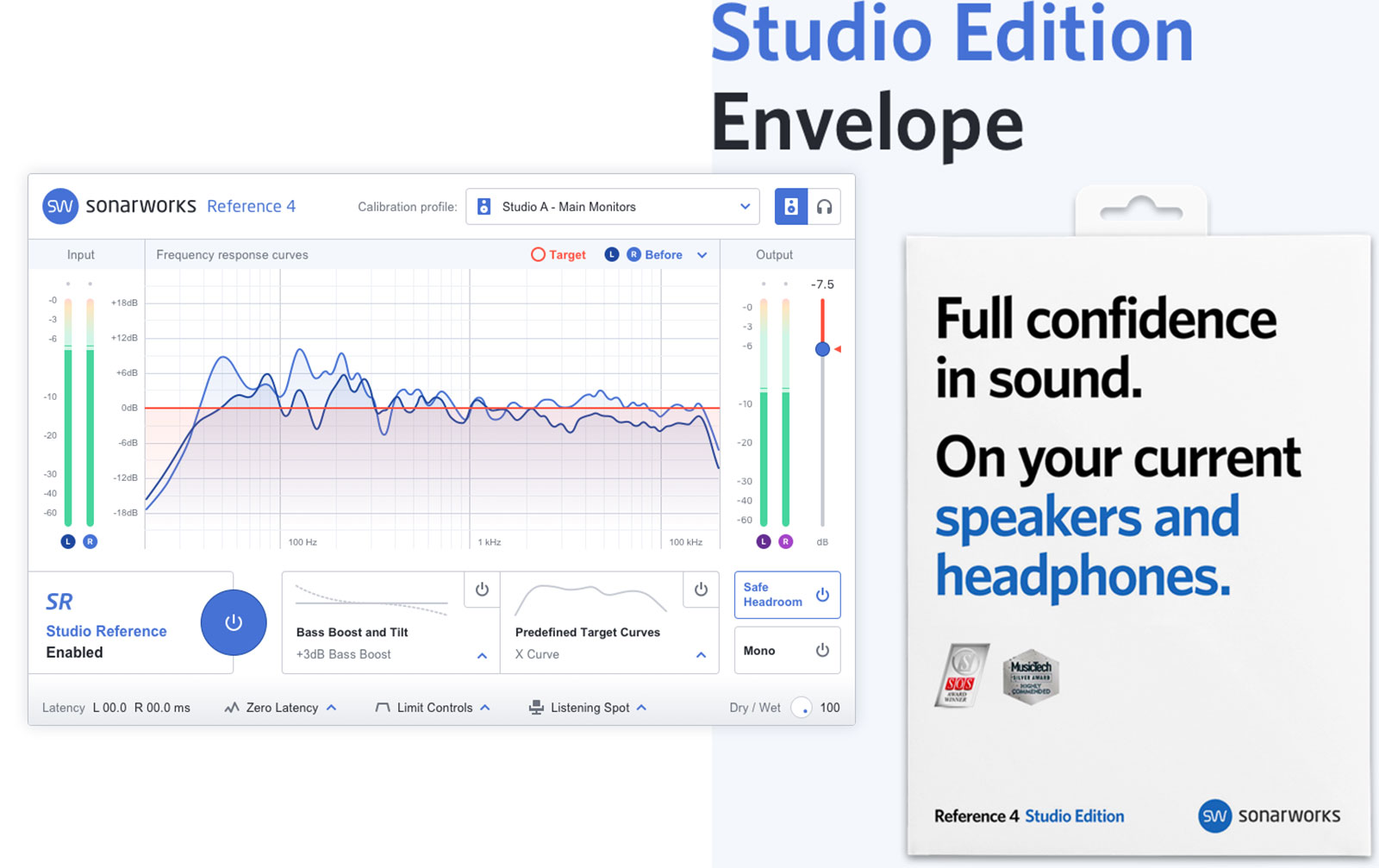 Sonarworks Reference 4 Studio edition ohne Mic - Box