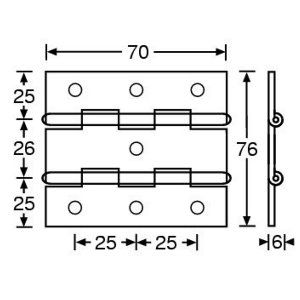 Adam Hall Doppelscharnier, 1,5mm Stahl