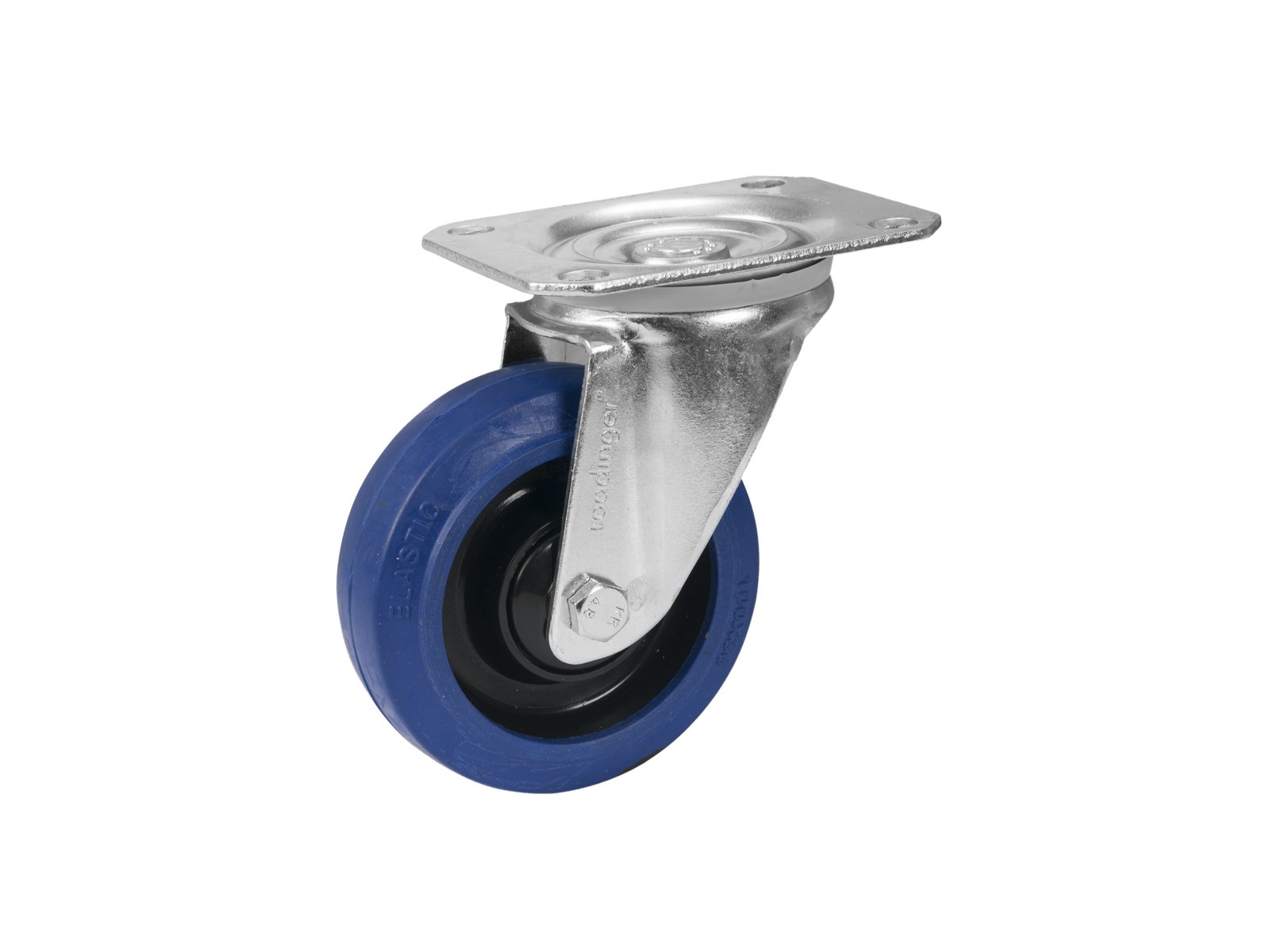 Roadinger Set Lenkrollen 100mm blau 2x RD-100 + 2x RD-100B mit Bremse