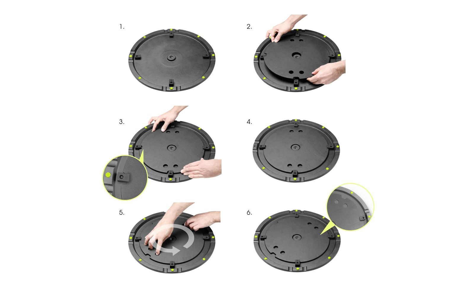 Gravity WB 123 SET 1 B Tellerfuß mit Gewichtsscheibe für M20-Stativstangen