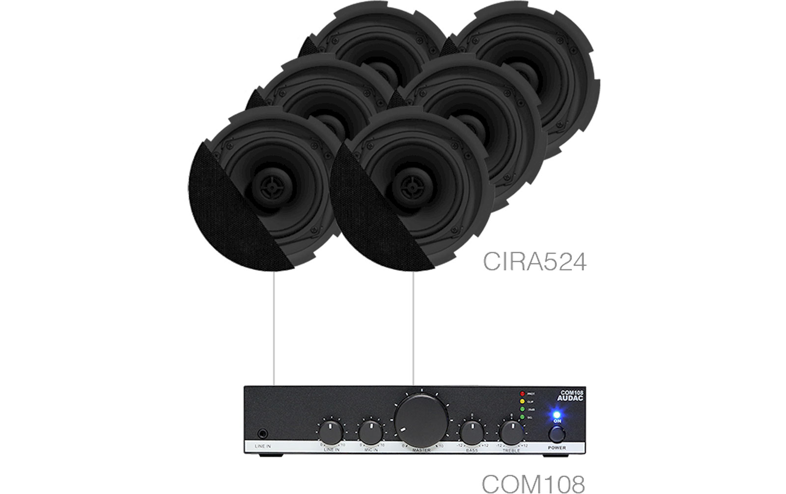 Audac CANTO 7.6 B Einbaulautsprecher-Set