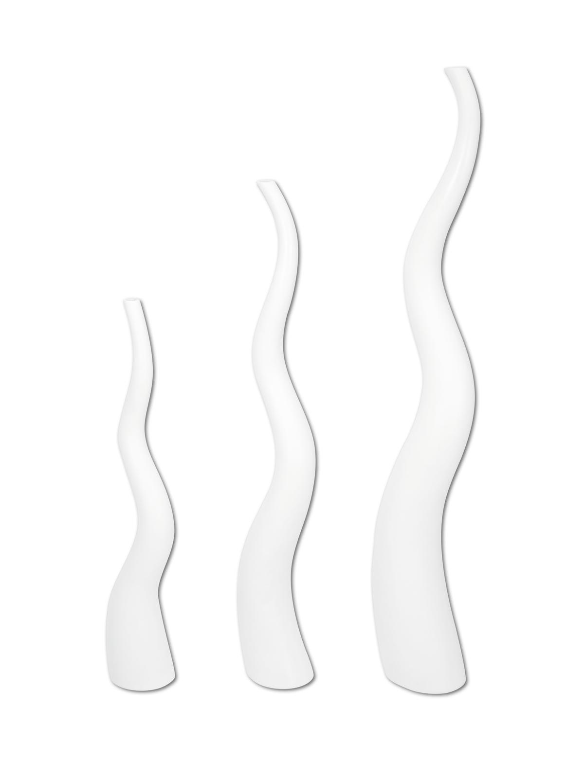 Europalms Designvase WAVE-100, weiß
