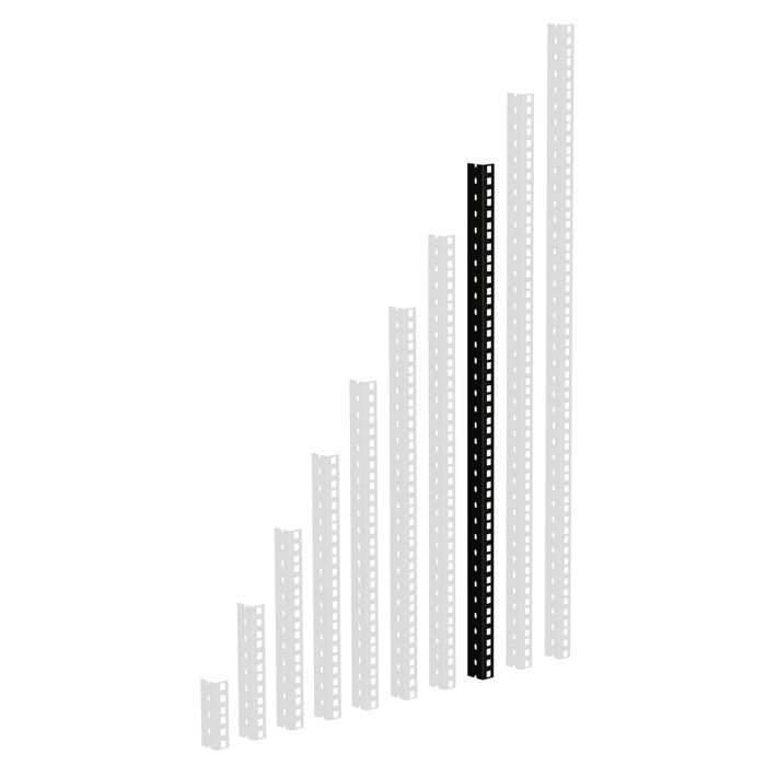 Adam Hall 61535 B 16 - HD Rackschiene schwarz 16 HE