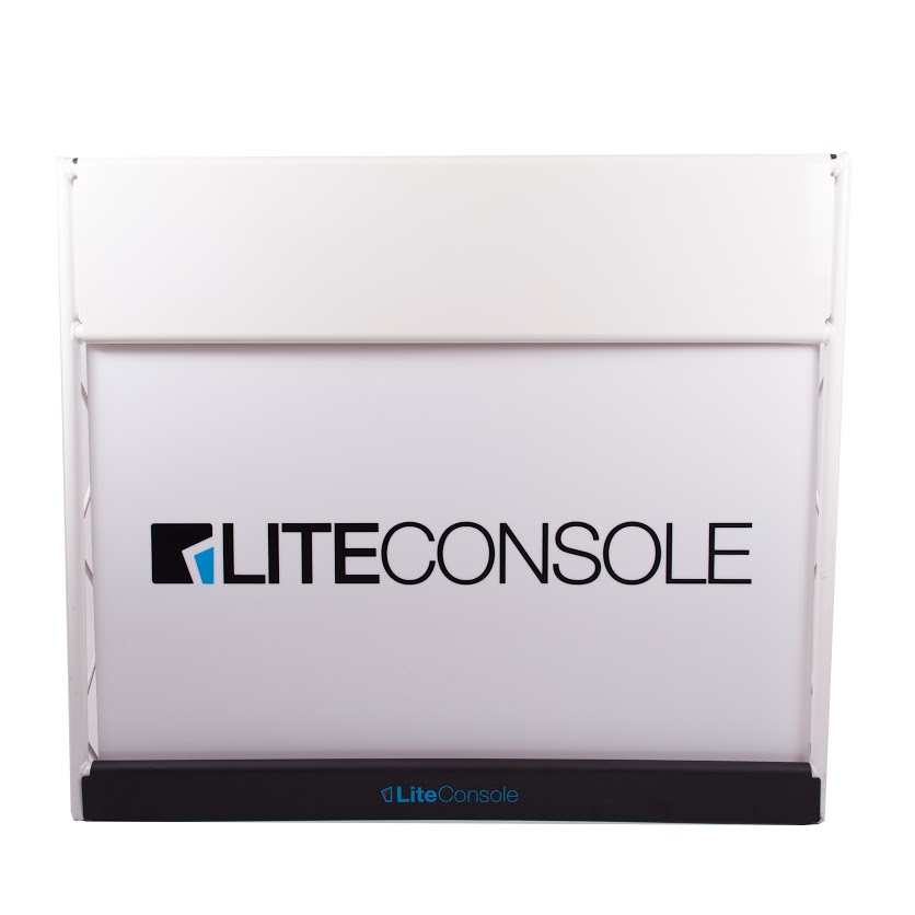 LiteConsole XPRS white, mobiler DJ-Tisch