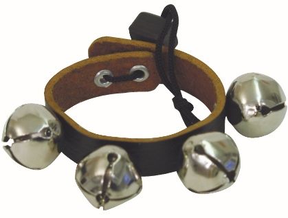 Dimavery Glöckchenband, 4 Glöckchen, 18cm