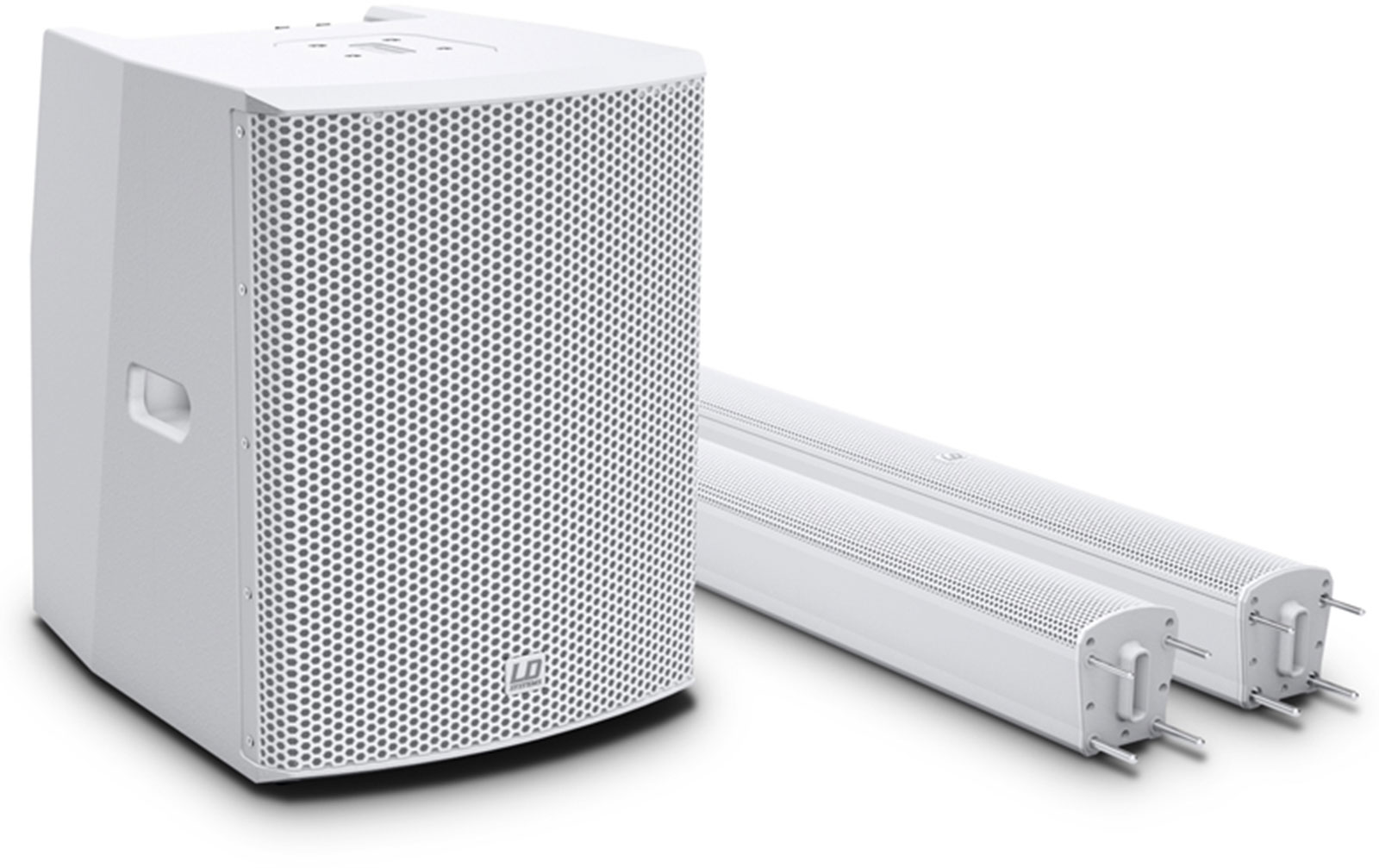 LD Systems MAUI 28 G2 W Kompaktes Säulen PA System aktiv mit Mixer und Bluetooth weiß
