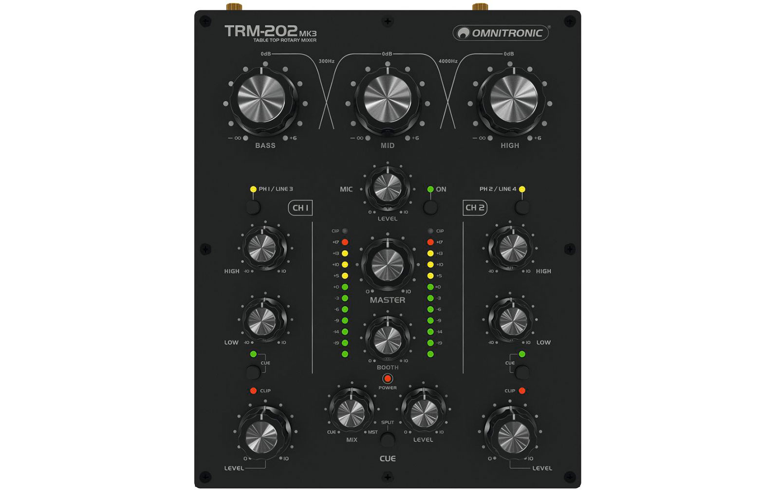 Omnitronic TRM-202 MK3 2-Kanal Rotary-Mixer