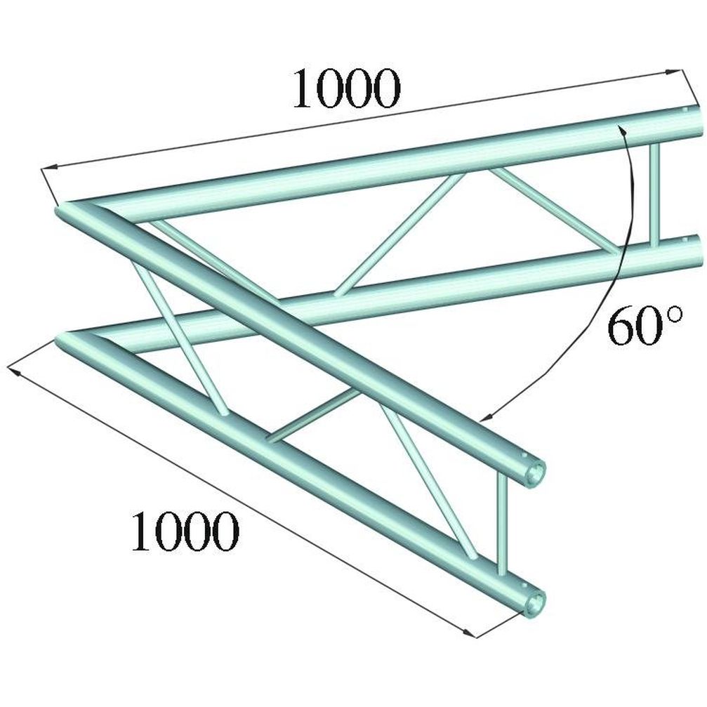Alutruss Bilock BQ2-PAC20V 2-Weg Ecke 60°