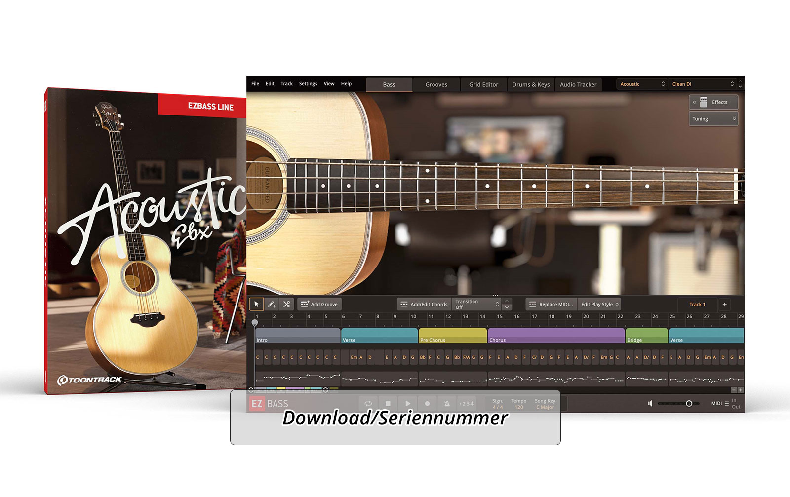 ToonTrack Acoustic Rock EBX (Lizenz Code)
