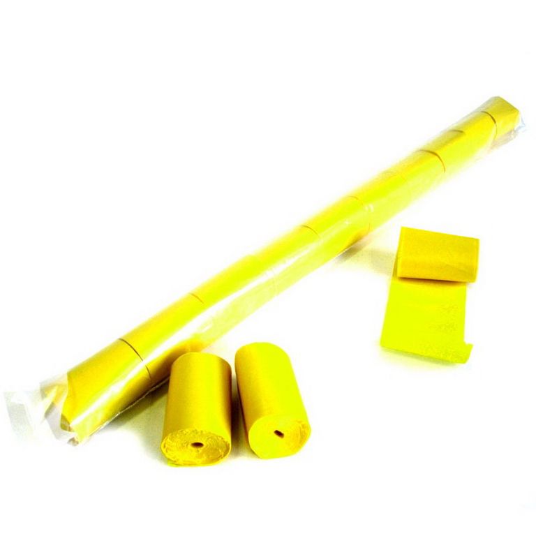 Magic FX Stadium Luftschlangen 20m x 5cm Gelb Beutel
