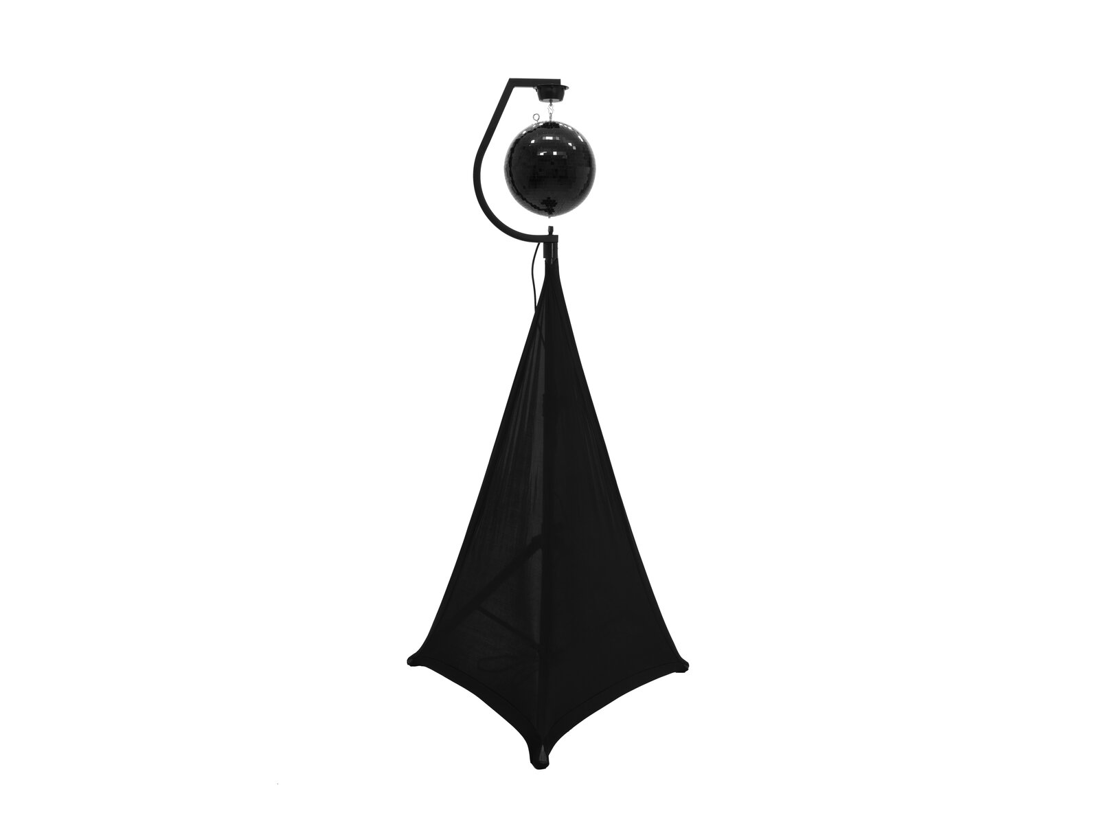 Eurolite Set Spiegelkugel 30cm schwarz mit Stativ und Segel schwarz