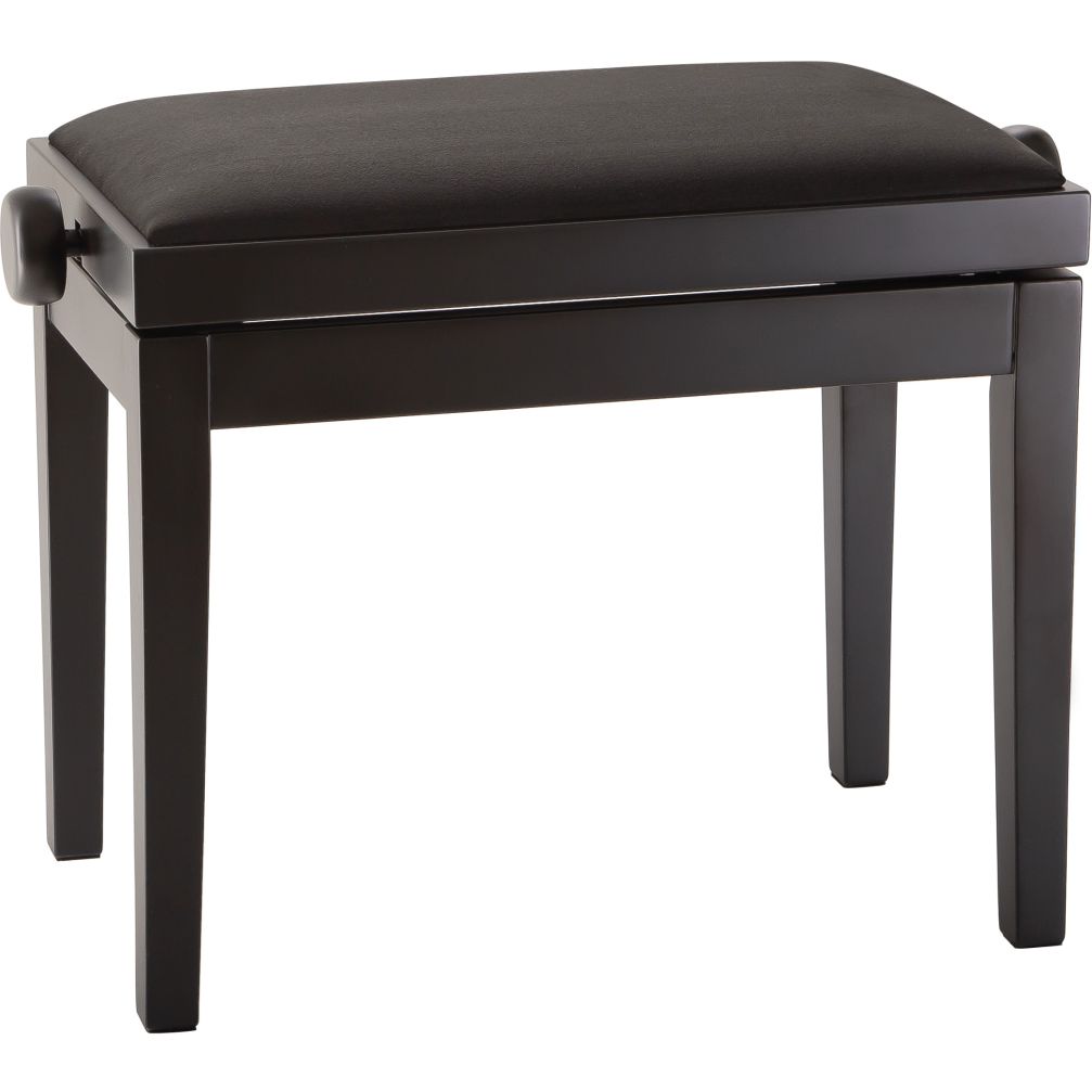 K&M 13960 Klavierbank, Bank schwarz matt, Sitz Samt schwarz