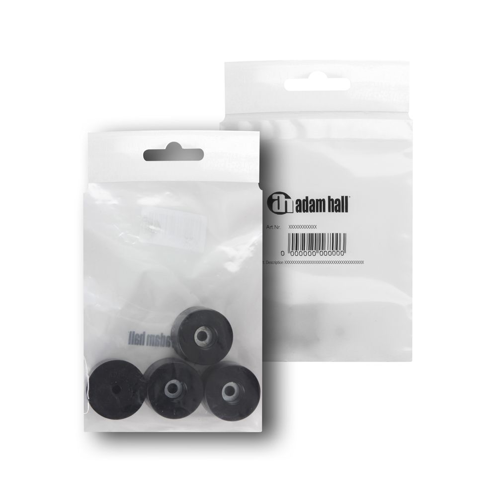 Adam Hall 4911 M4 AH - 4er Set Gummifuß 38 x 25 mm im Beutel