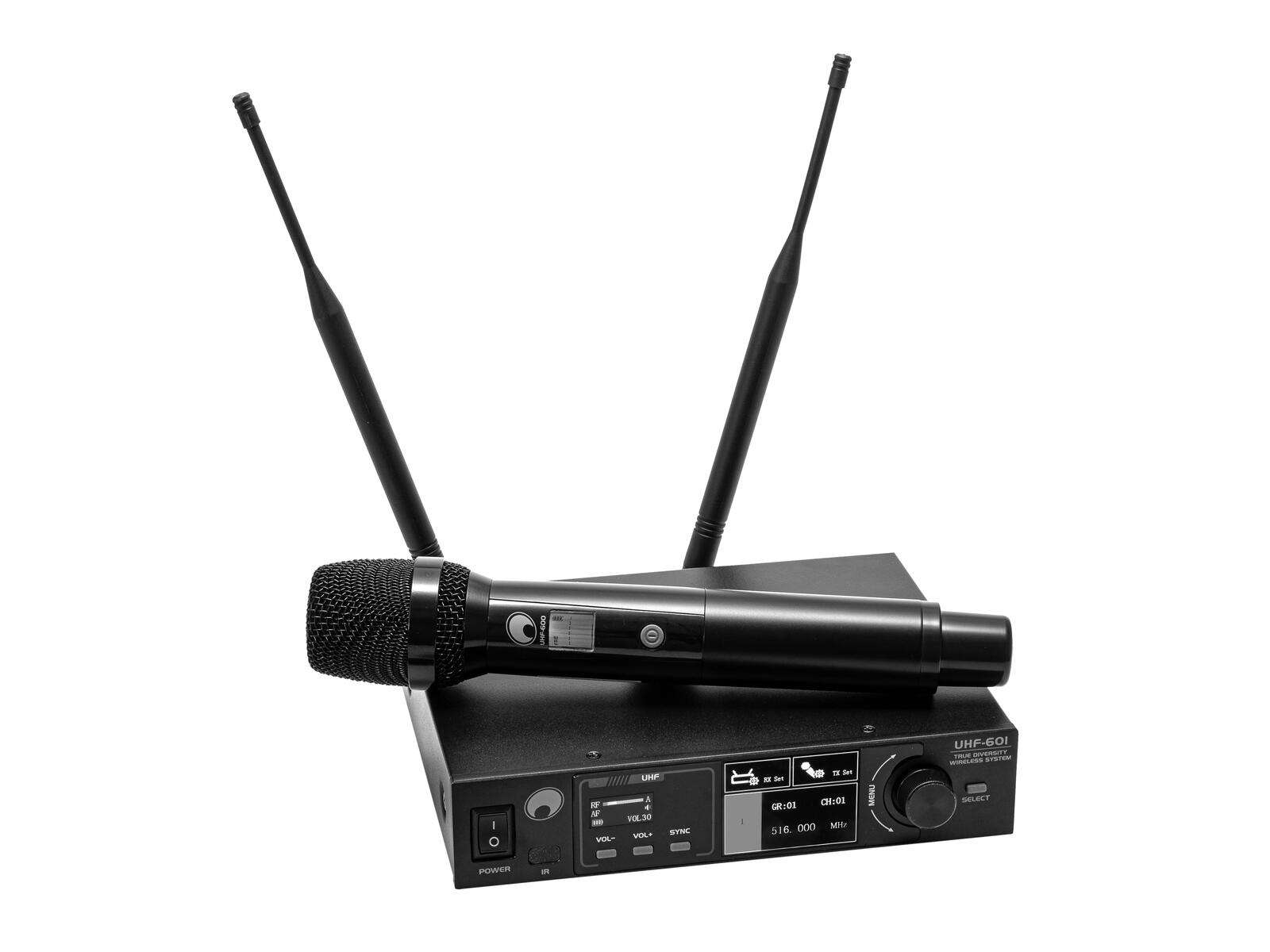 Omnitronic UHF-601 1-Kanal Funkmikrofon-System 823-832/863-865 MHz