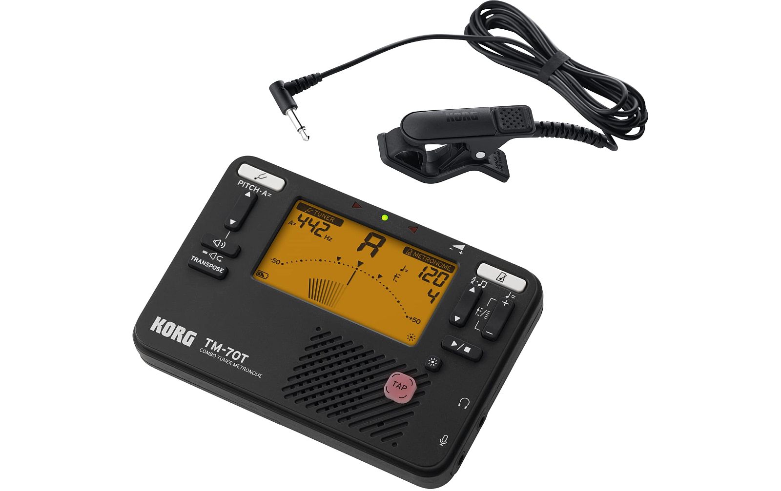 Korg TM-70 Metronom, Stimmgerät inkl. CM400 schwarz