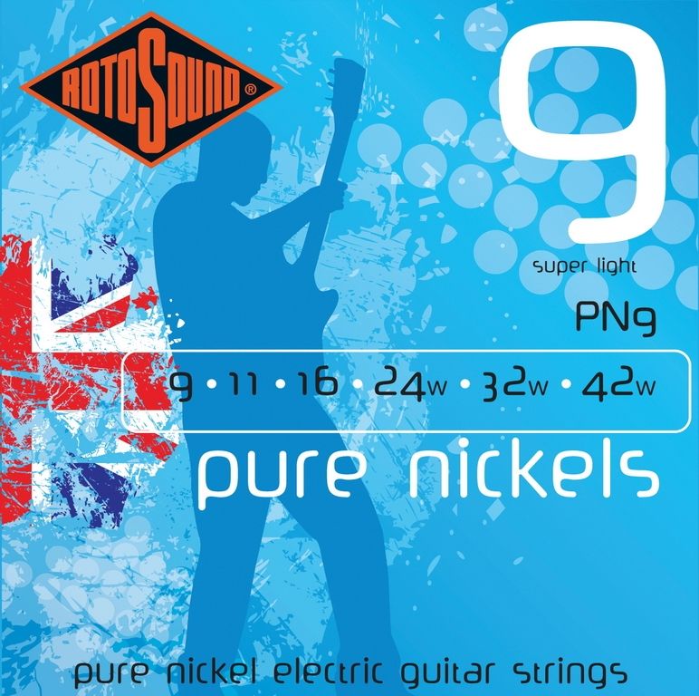 Rotosound E-Git. Saiten PN9 Pure Nickels 9er Satz