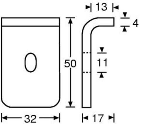 Adam Hall 5923 Lautsprecherklammer Stahl schwarz
