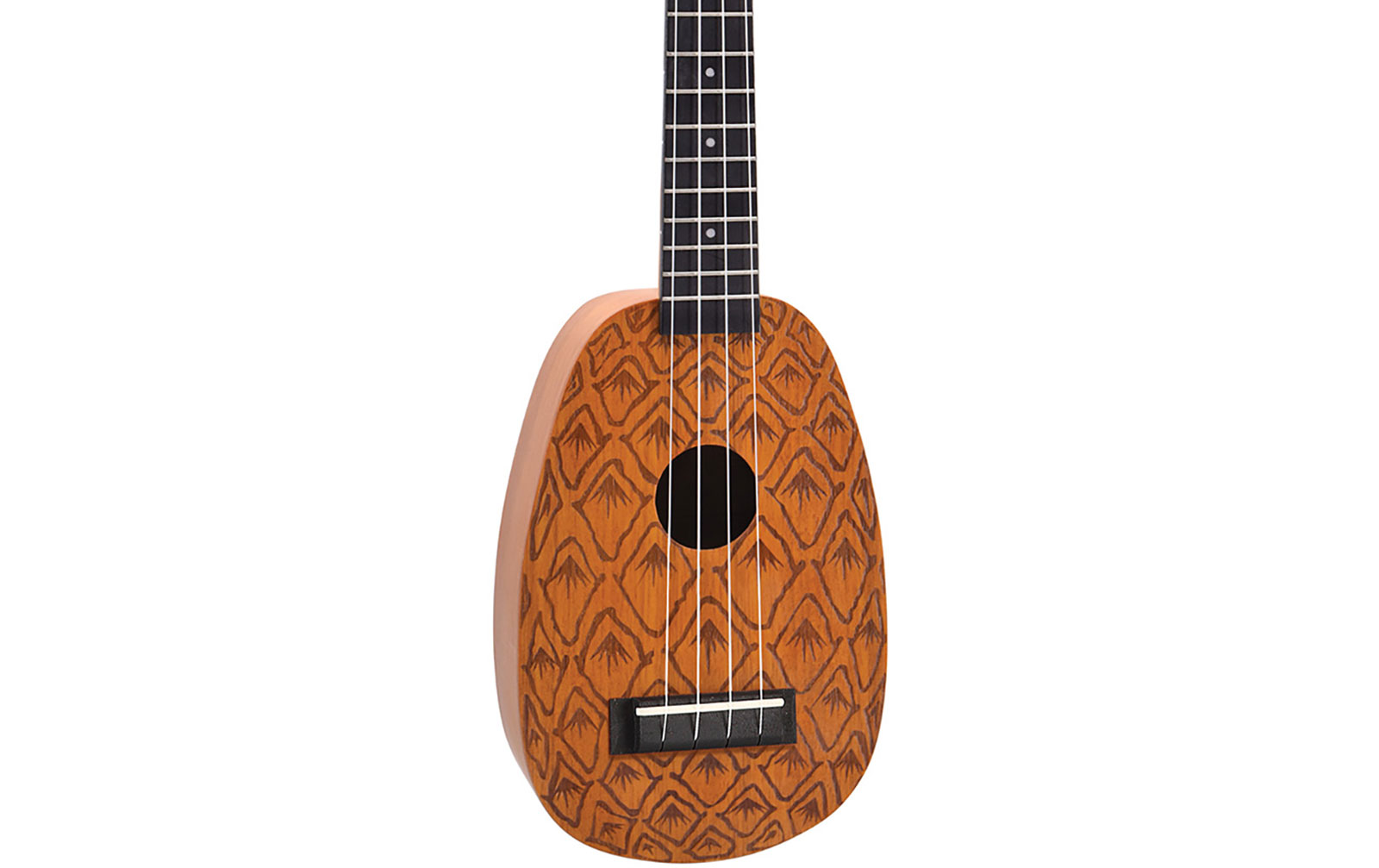 Mahalo Laser Engraved Ukulele Pineapple
