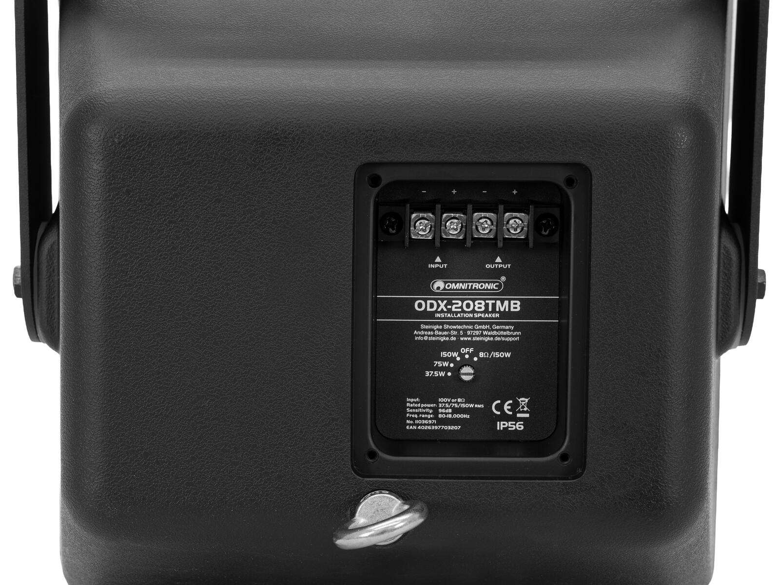 Omnitronic ODX-208TMB Installationslautsprecher 100V schwarz