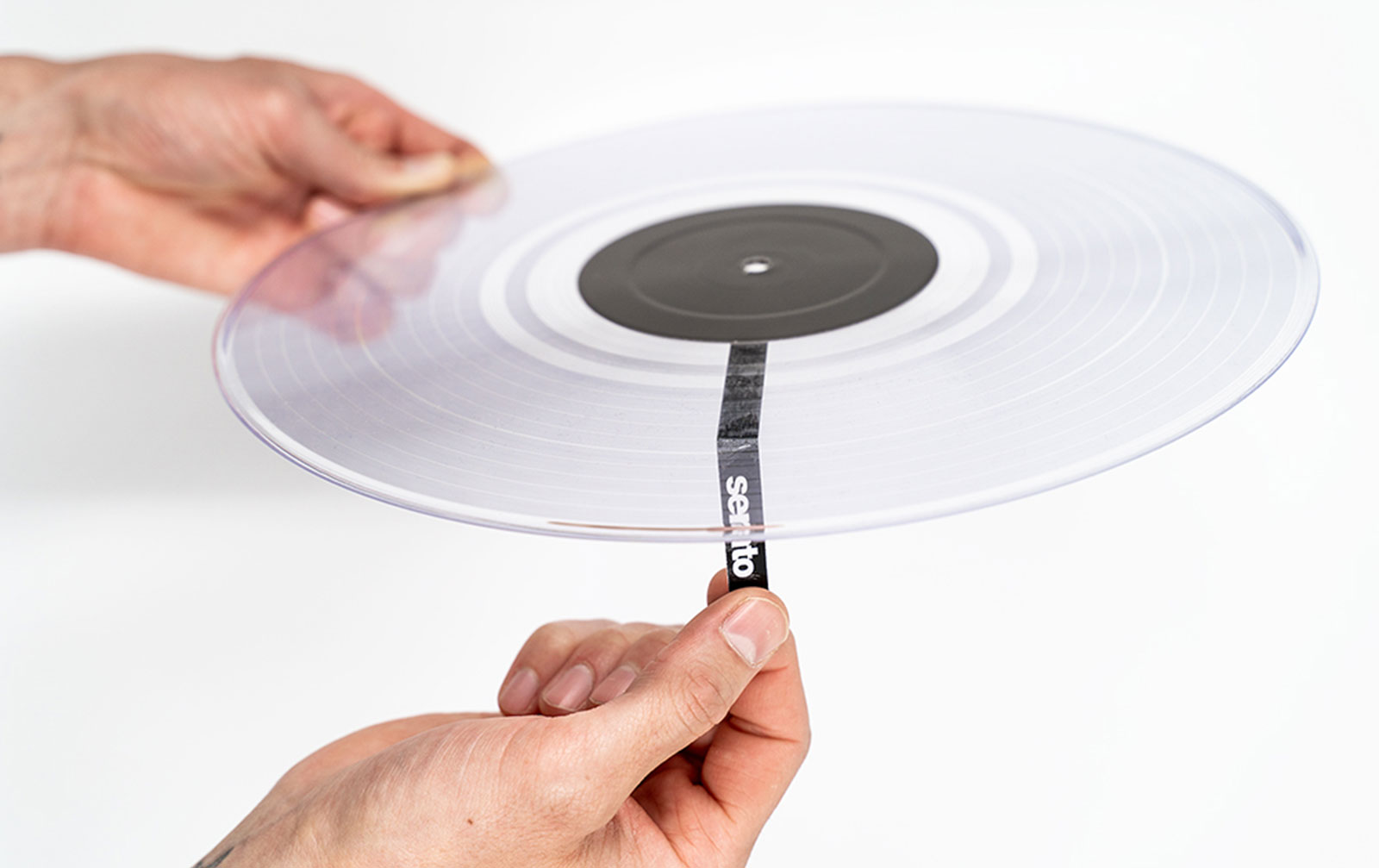 Serato 2x12" Sticker Lock Control Vinyl Pressung in Clear, inkl. Sticker Set für Cue Punkte, Control Tone jeweils nur auf der A-Seite