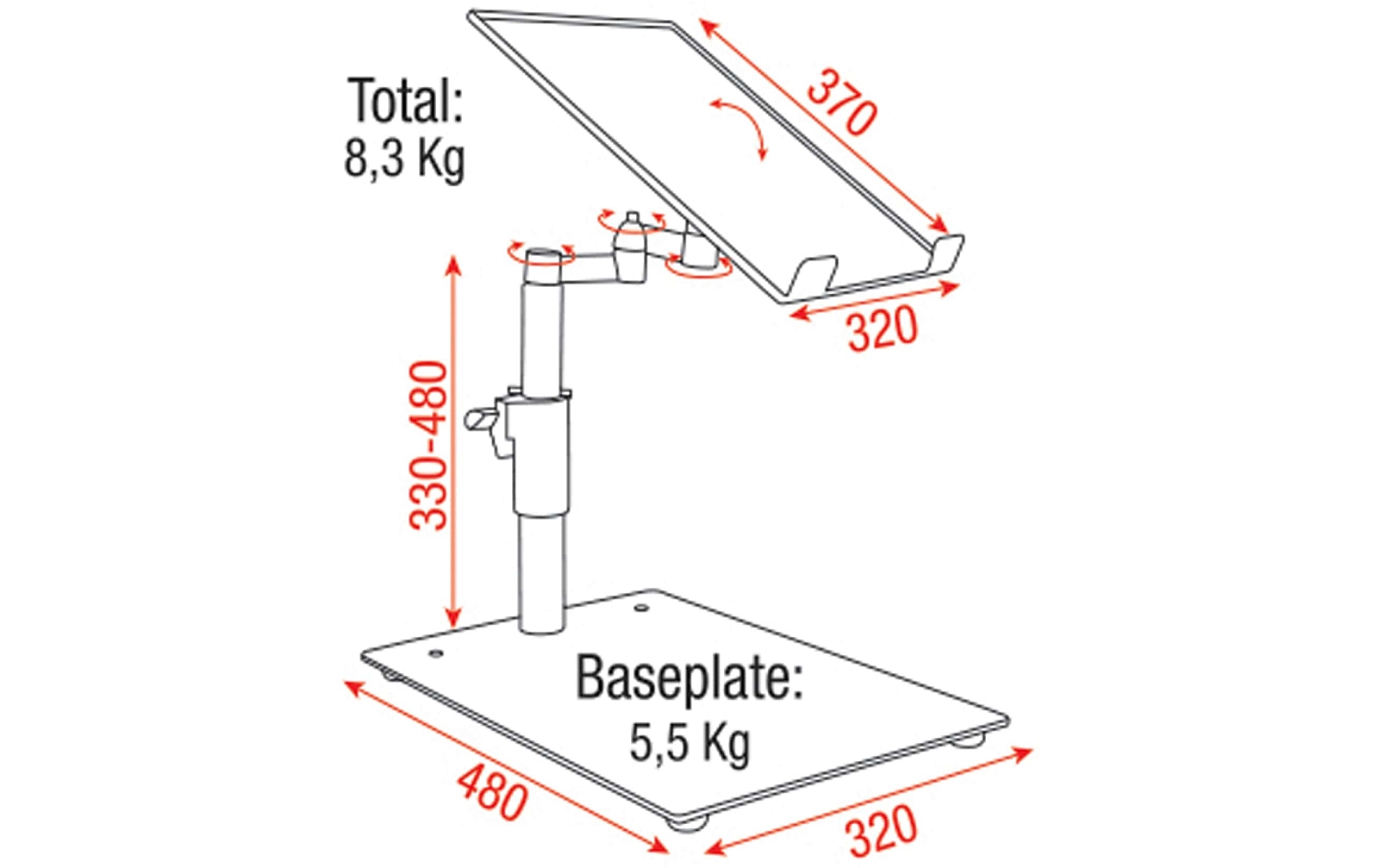 Showgear DJ Player stand