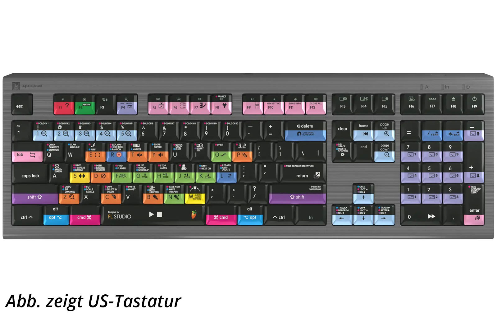 Image Line FL Studio 20 - Producer Edition - Box & LogicKeyboard FL Studio 20 Astra 2 DE (Mac)
