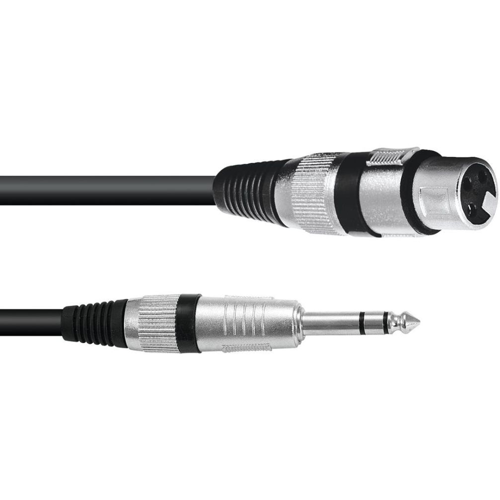 Omnitronic Adapterkabel XLR (F) / Klinke stereo 0,2m schwarz