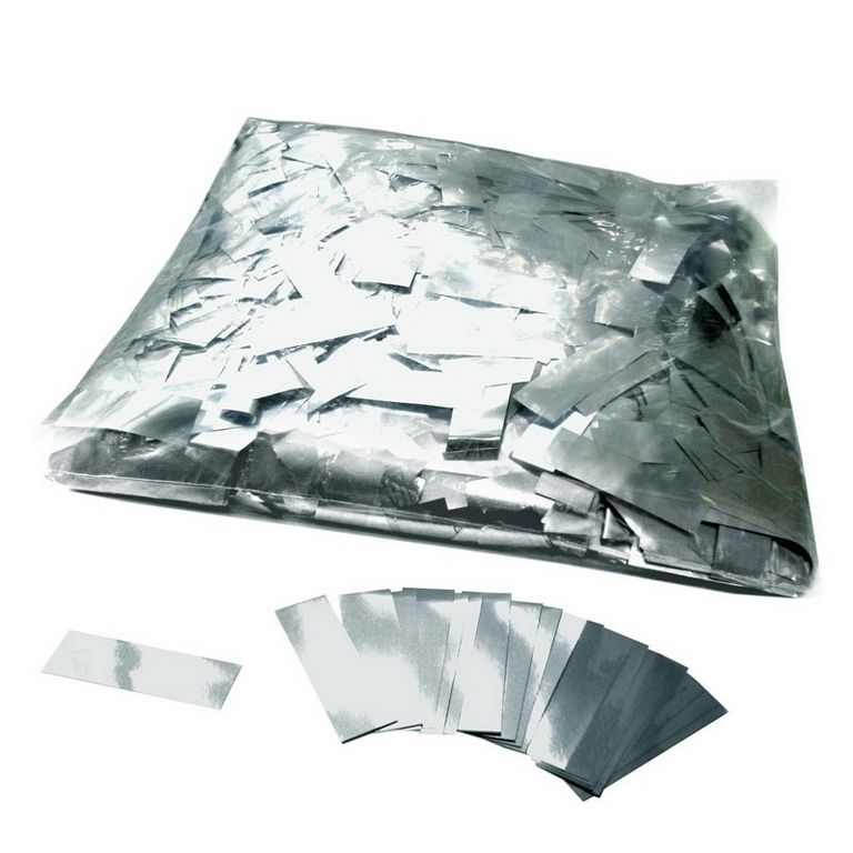 Magic FX Metallic Konfetti Rechteck 55x17mm Silber Beutel
