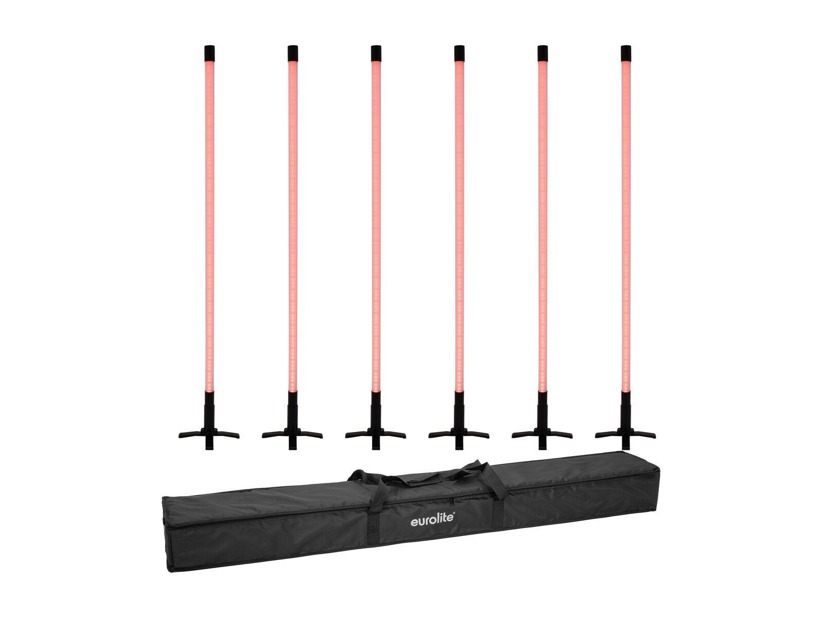Eurolite Set 6x LED Leuchtstab 134cm RGB + Soft-Bag