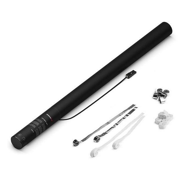 Magic FX Elektrische Luftschlangen Kanone Pro 80cm Weiß/Silber