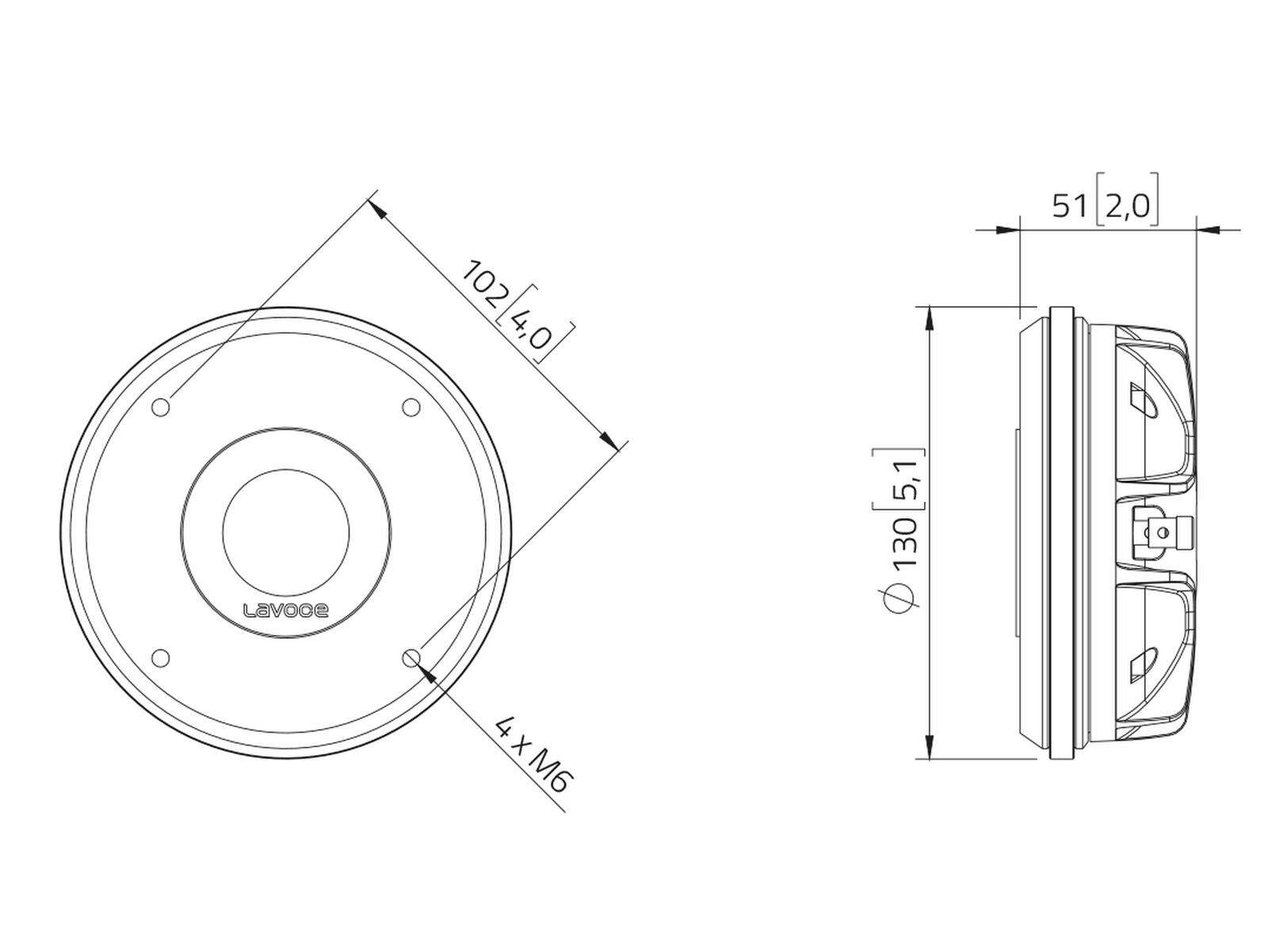 Lavoce DN14,300T-16 1,4 Zoll  Kompressionstreiber, Neodym