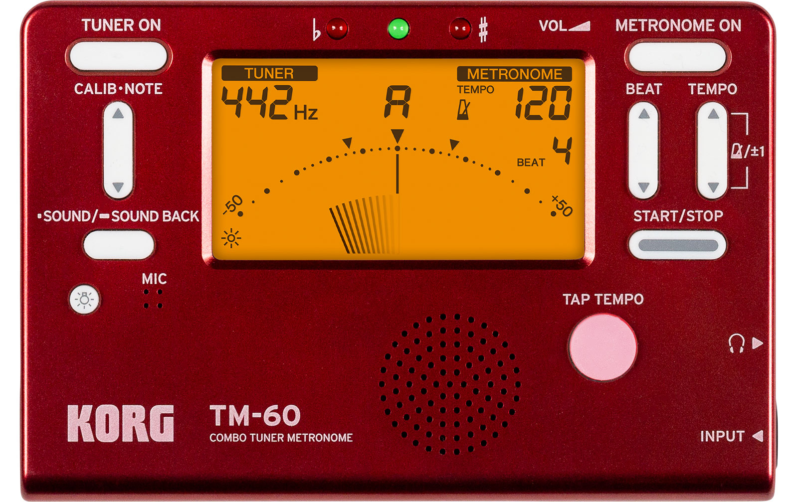 Korg TM-60 rot, Metronom & Stimmgerät