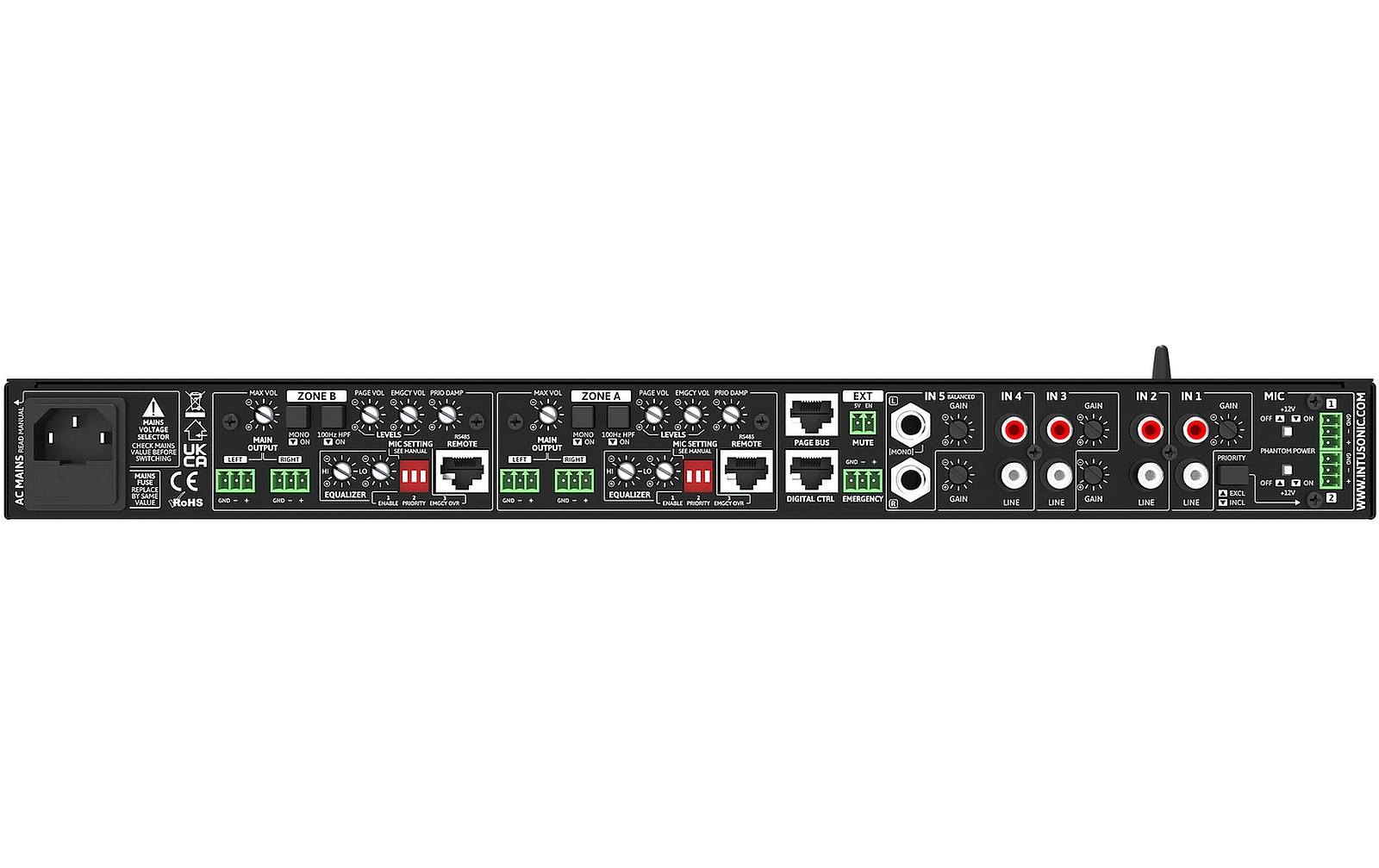 Intusonic HMA72 2-Zonen Audio Router