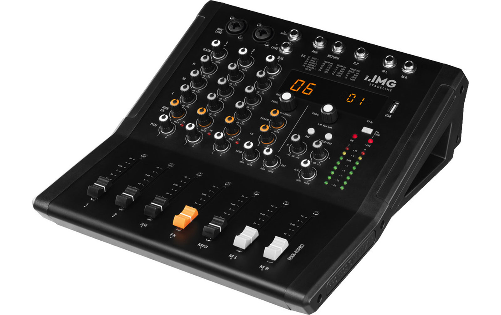 IMG Stageline MXR-40PRO 4-Kanal Audio Mischpult