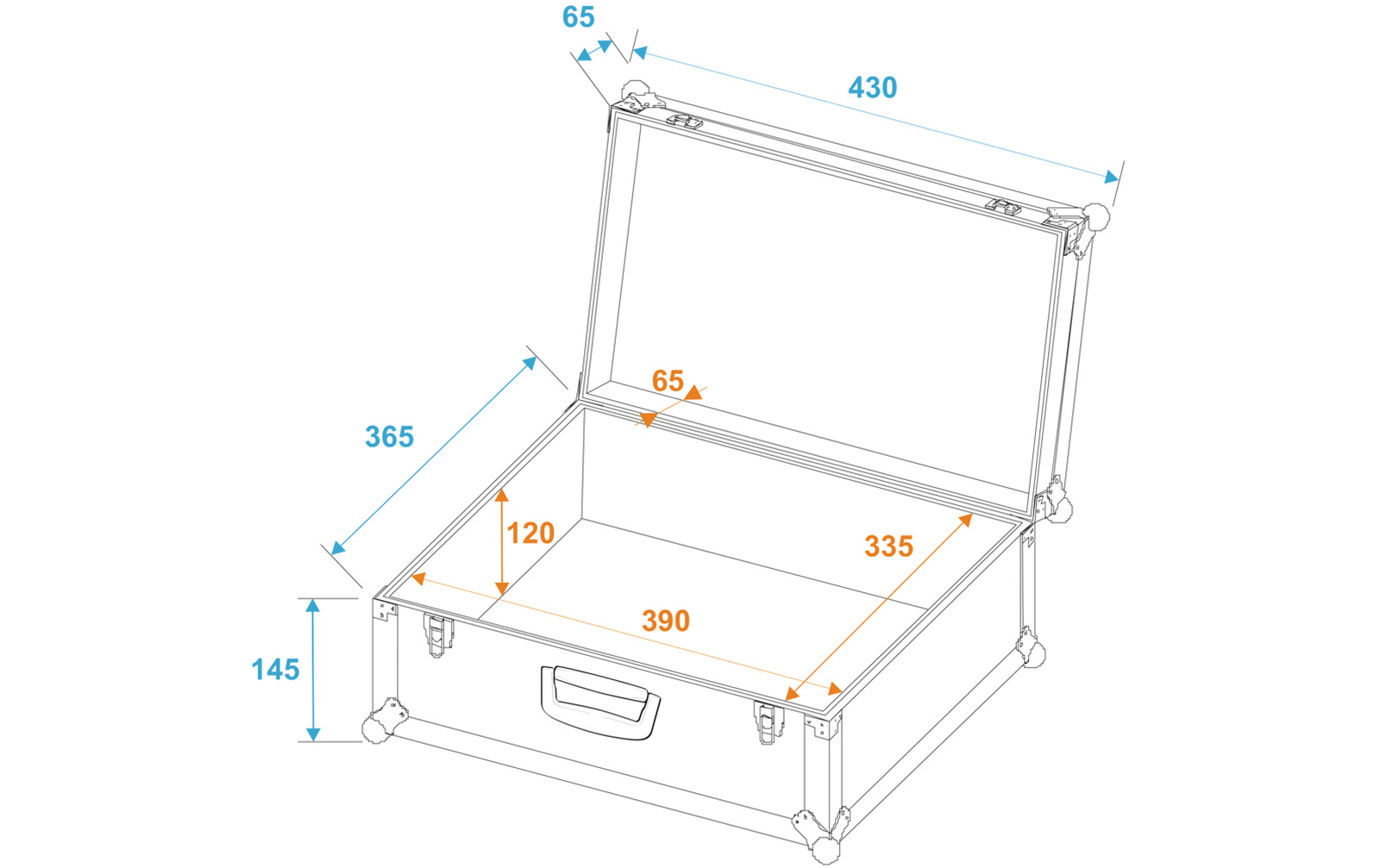 Roadinger Universal-Koffer-Case Pick 42x36x18cm